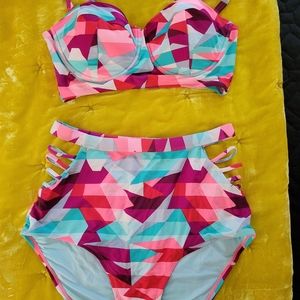 2 piece plus size swimsuit
